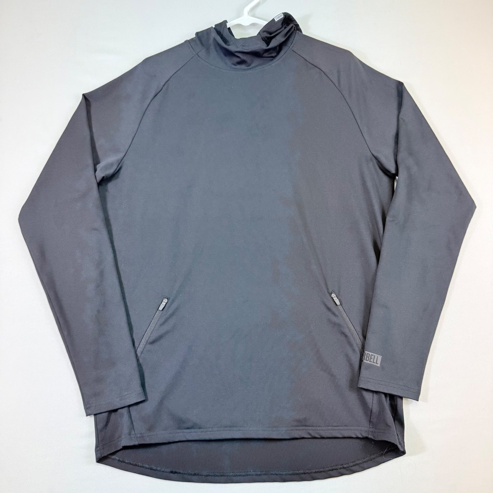 Barbell Apparel Stealth Hoodie Mens Medium Black Performance Pullover Training
